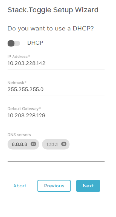 Ethernet IP configuration