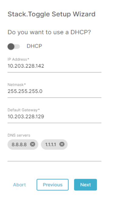 Wi-Fi IP configuration